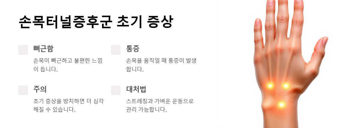 손목터널증후군 초기증상