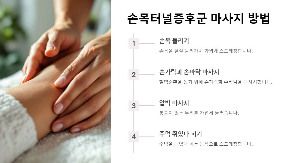 손목터널증후군 마사지 방법